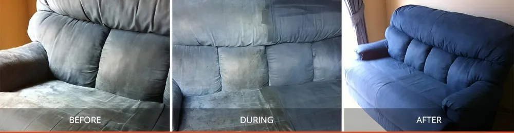 upholstery cleaning before during and after
